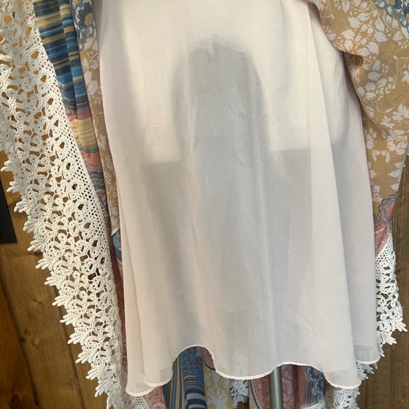 Boston Proper 14 Asymmetrical Handkerchief Boho Crochet Lace Skirt Beachy - Picture 4 of 9